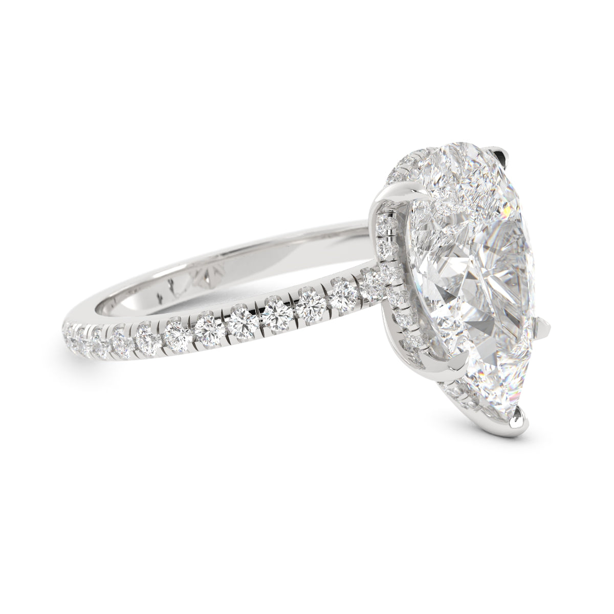 Pear Shaped Diamond Ring