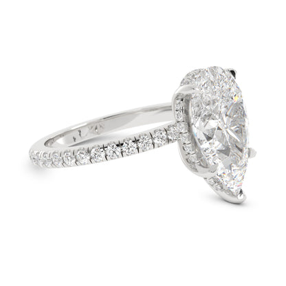 Pear Shaped Diamond Ring