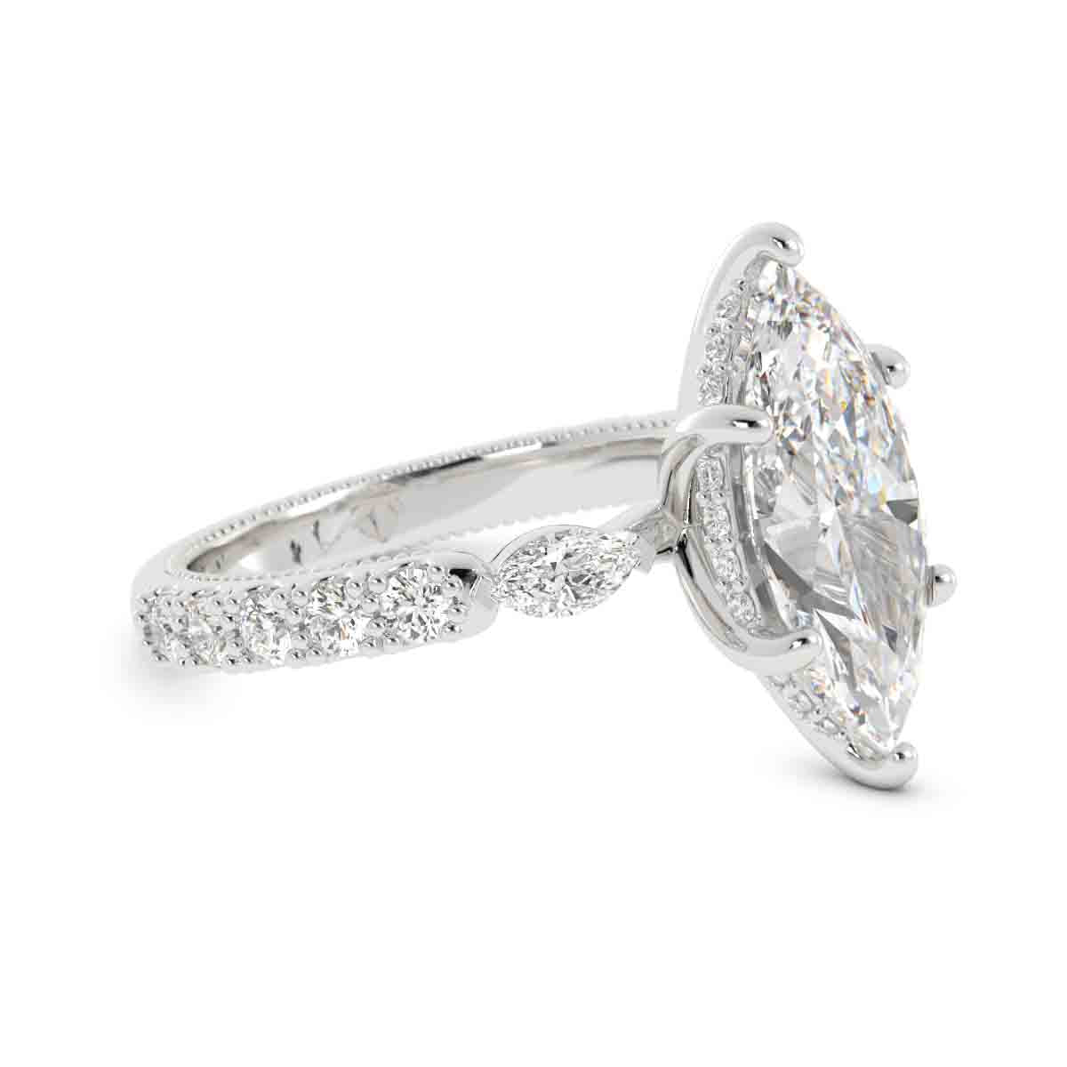 Marquise with Side Stones Diamond Ring