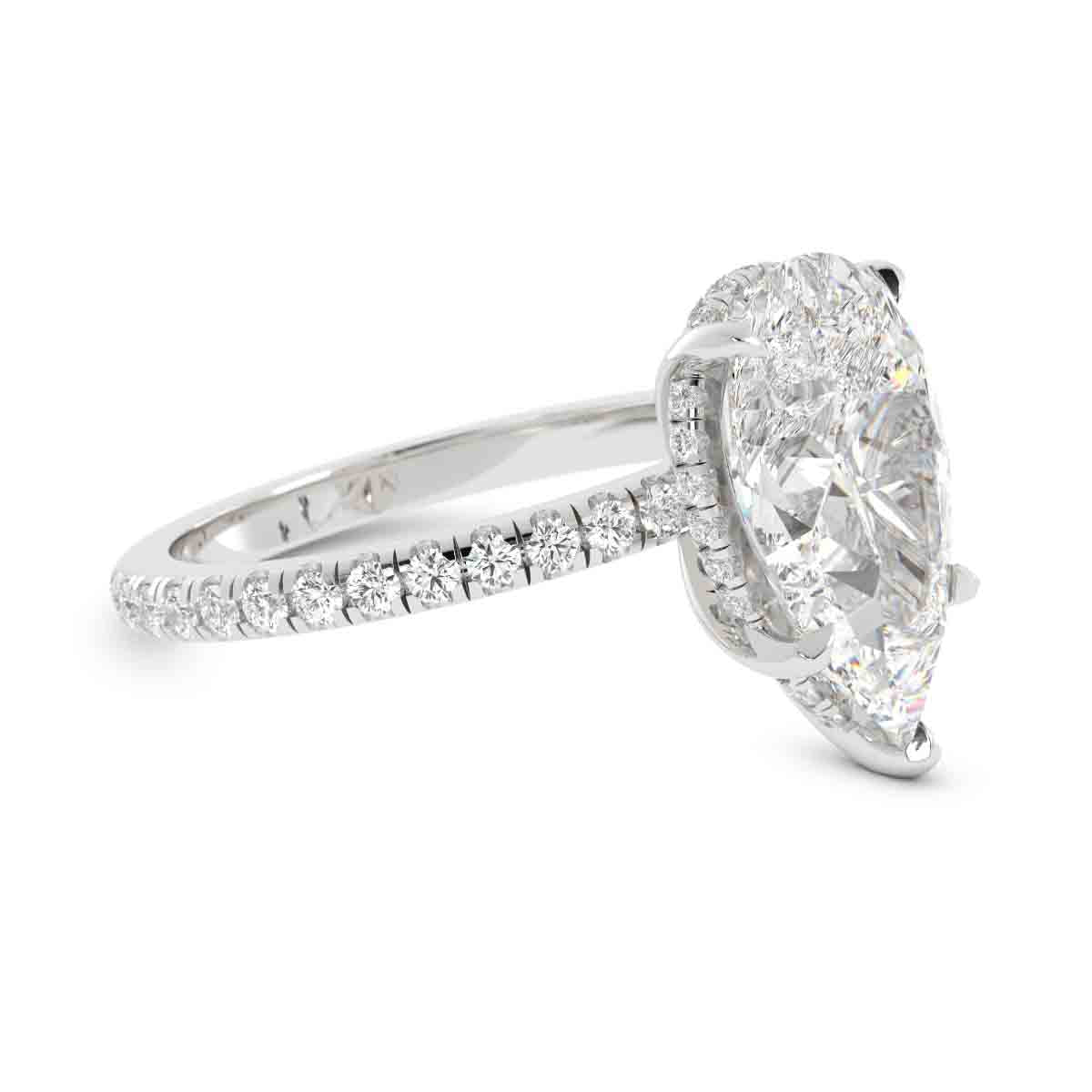 Pear Shaped Center Diamond Ring