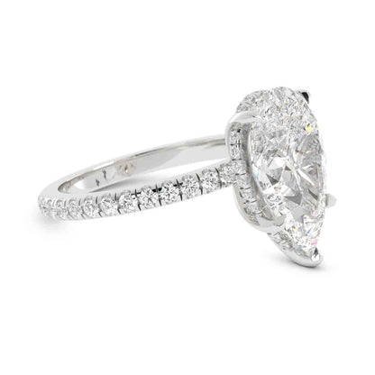 Pear Shaped Center Diamond Ring