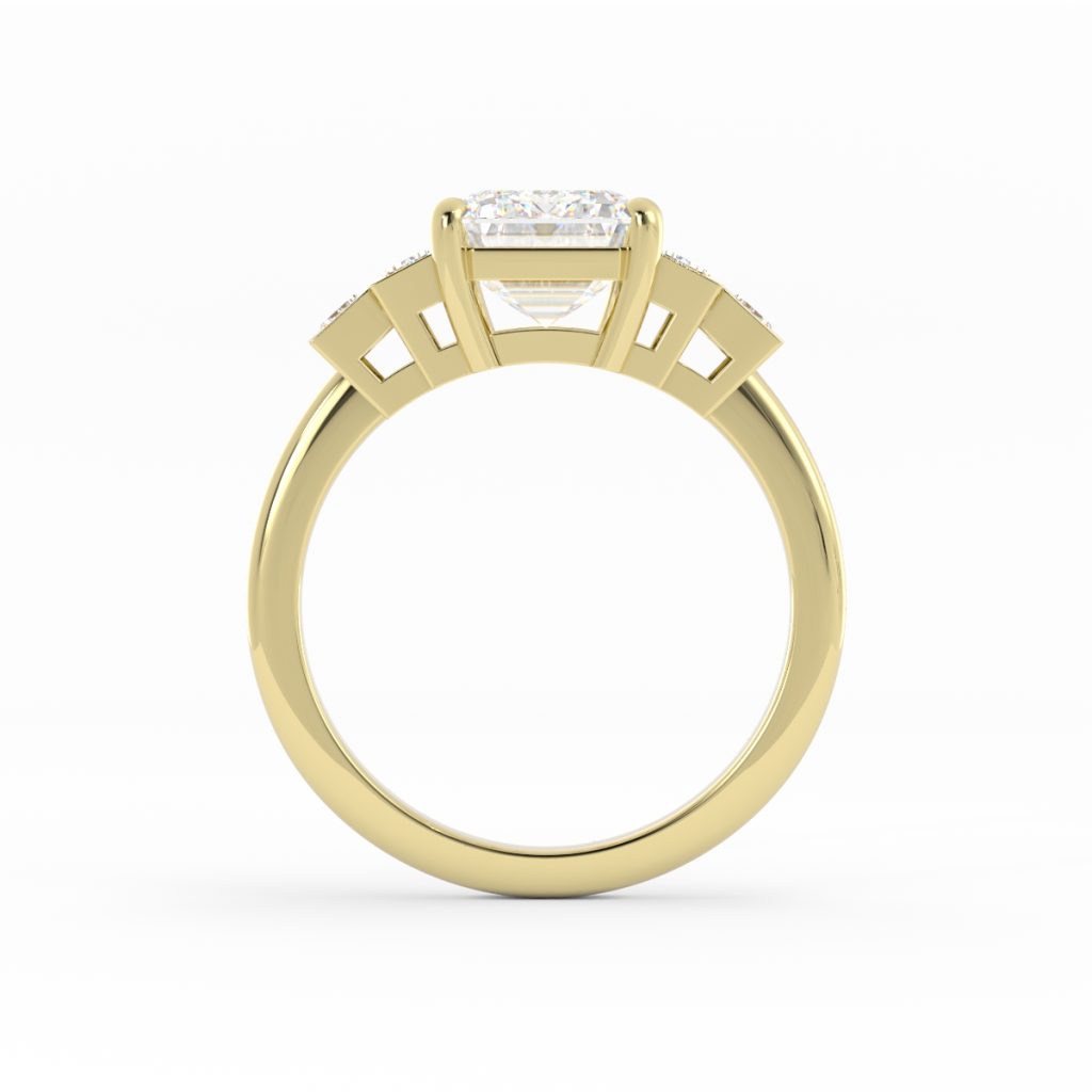 E/C DIA AND BAGUETTE RING