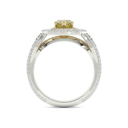 Marquise Yellow and White Diamond Set
