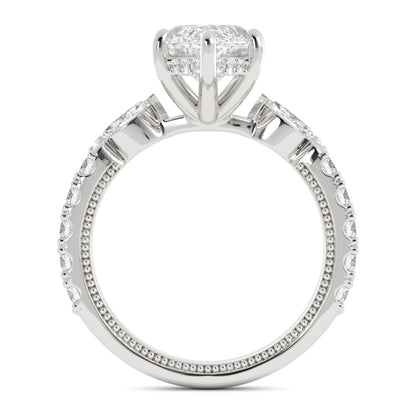 Marquise with Side Stones Laboratory-Grown Diamond Ring