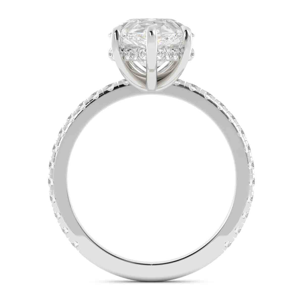 Pear Shaped Center Diamond Ring