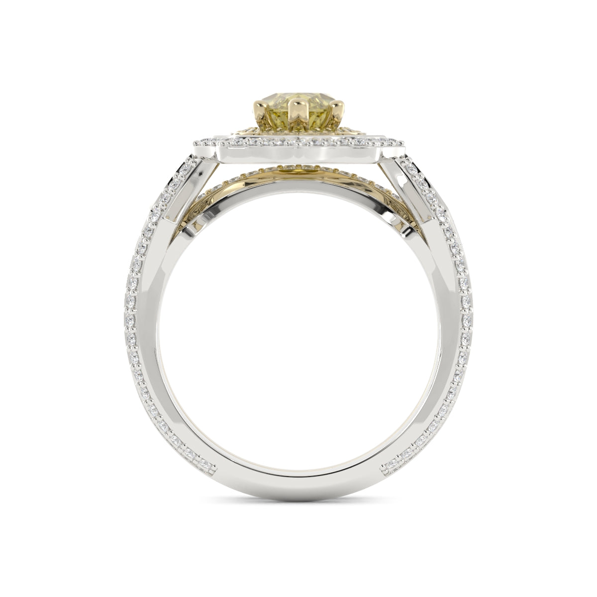 Marquise Yellow and Diamond Set