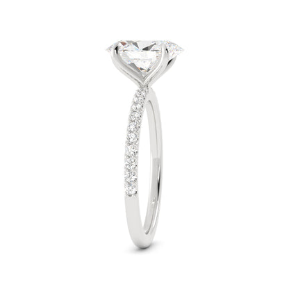 Oval Diamond with Round Diamond ring