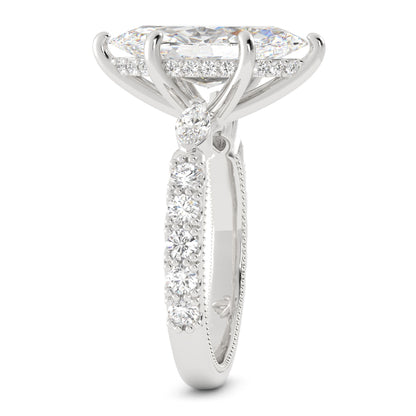 Marquise with Side Stones Laboratory-Grown Diamond Ring
