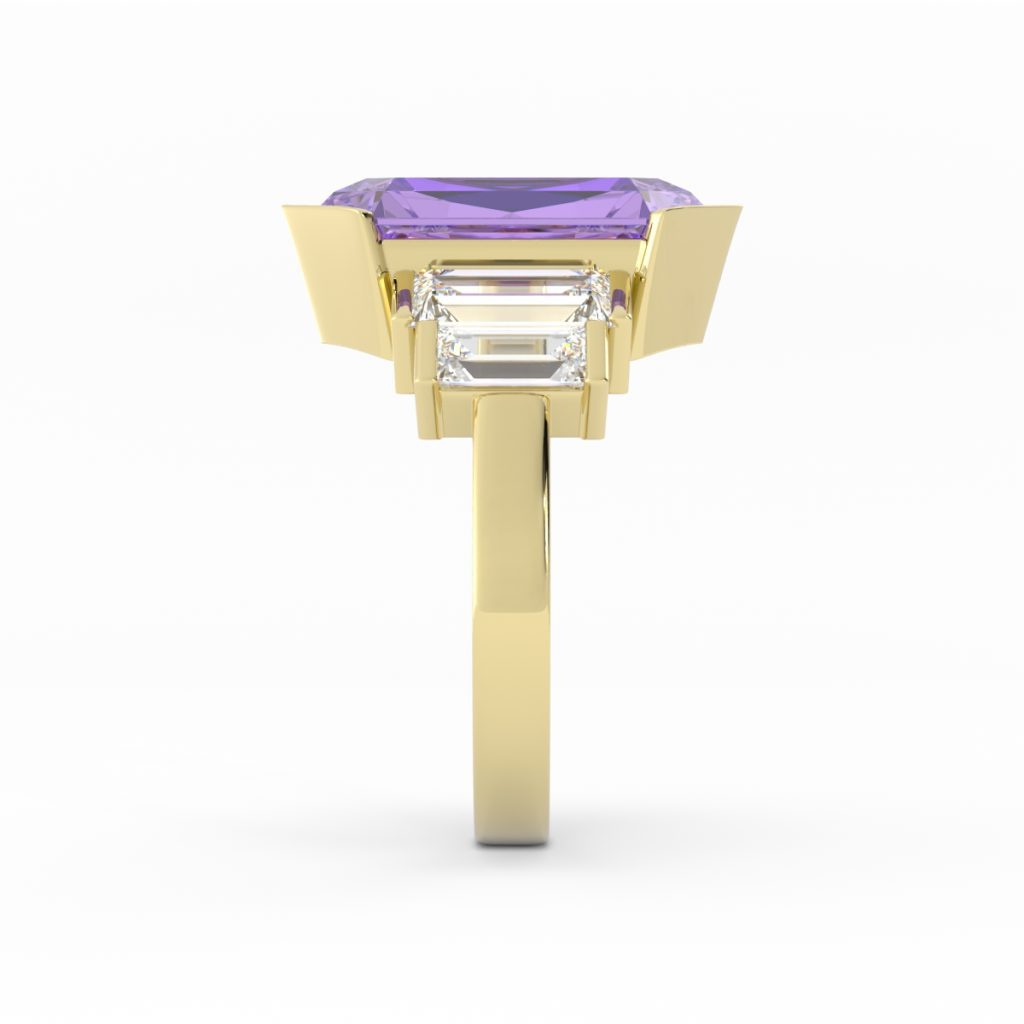 Fancy Colored Stones and Diamond Ring