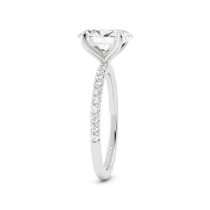 Oval Diamond with Round Diamond Ring