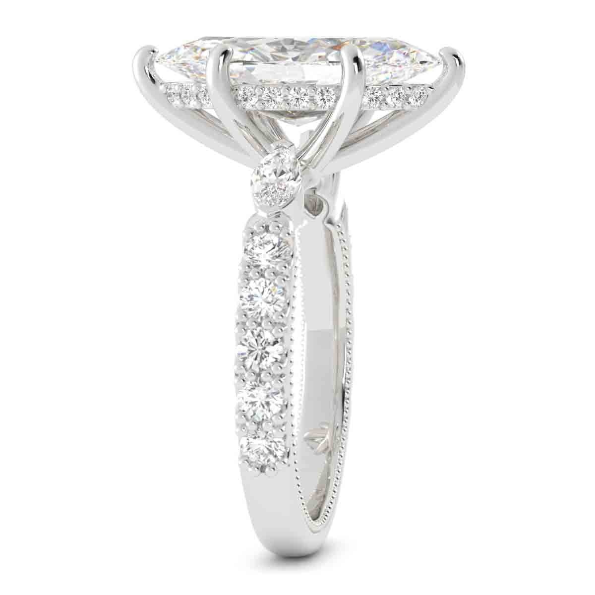 Marquise with Side Stones Diamond Ring