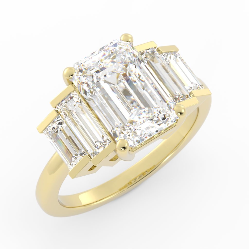 E/C DIA AND BAGUETTE RING
