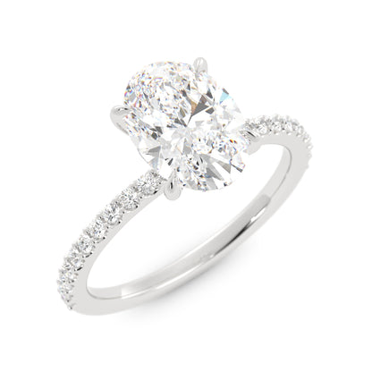 Oval Diamond with Round Diamond ring