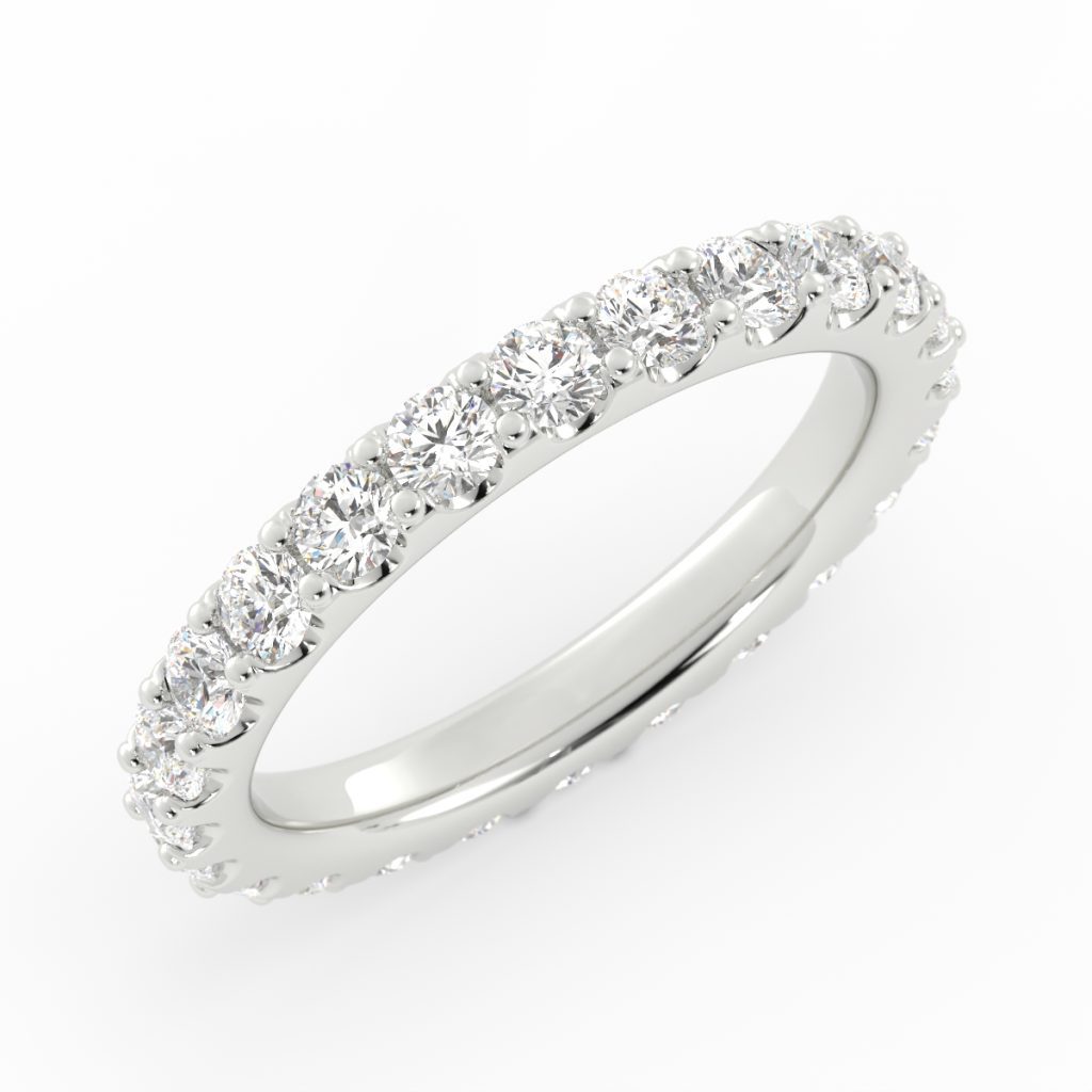 Round Diamond Eternity Band