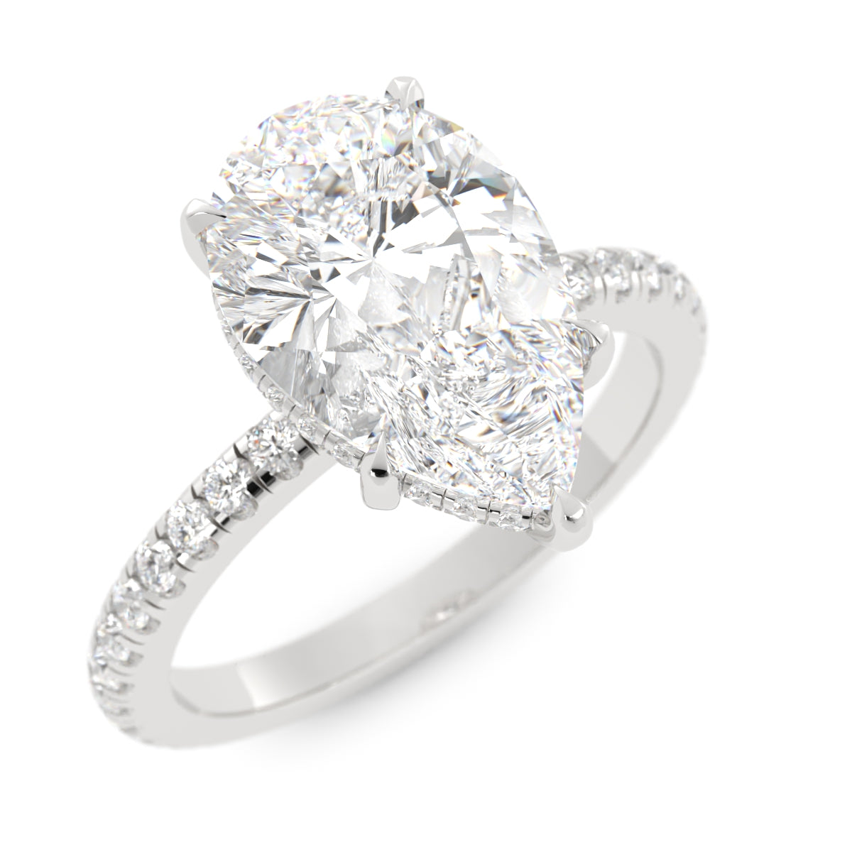 Pear Shaped Laboratory-Grown Diamond Ring