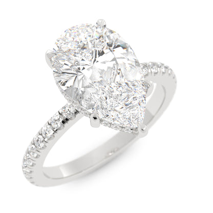 Pear Shaped Laboratory-Grown Diamond Ring