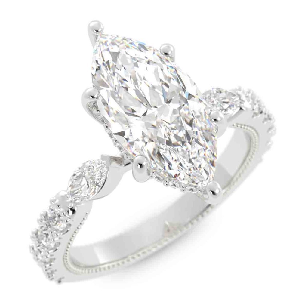 Marquise with Side Stones Diamond Ring