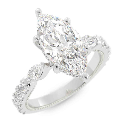 Marquise with Side Stones Diamond Ring