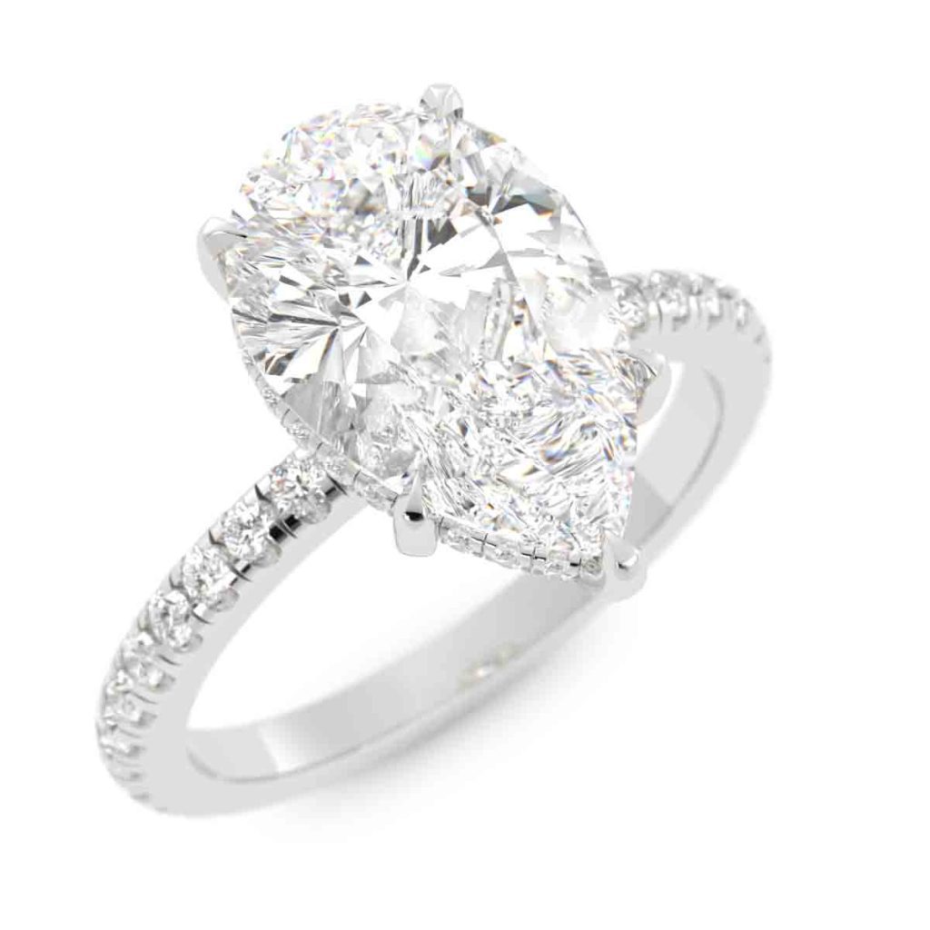 Pear Shaped Center Diamond Ring