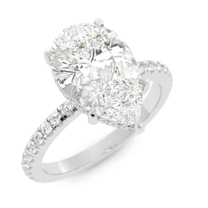 Pear Shaped Center Diamond Ring