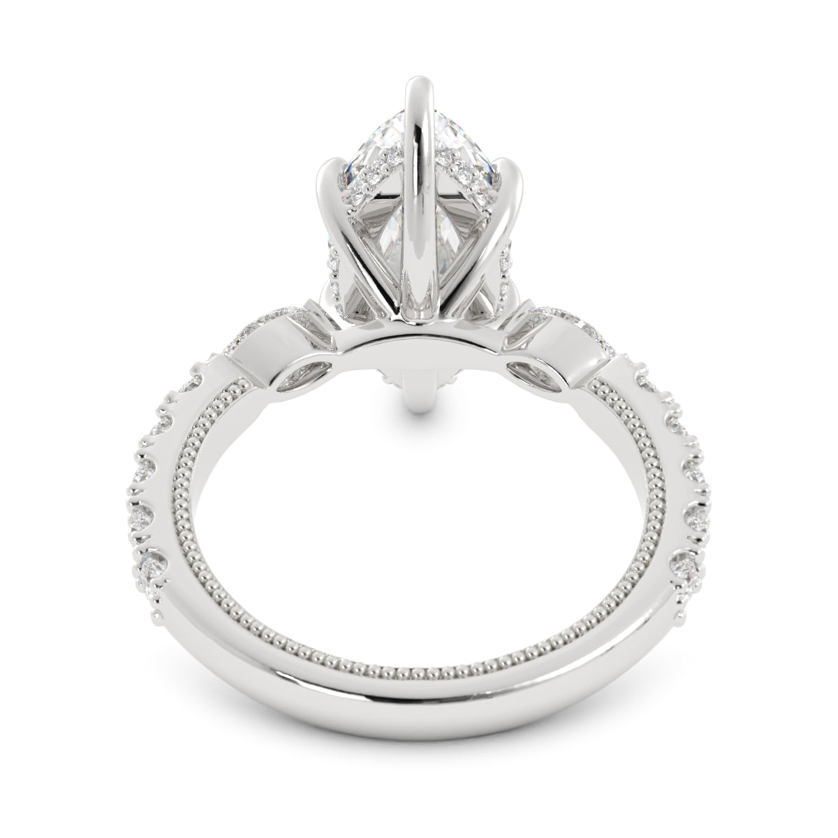 Marquise with Side Stones Laboratory-Grown Diamond Ring
